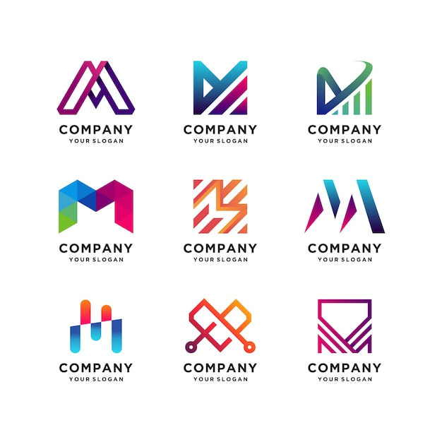 Melhor coleção de modelos de logotipo da letra m