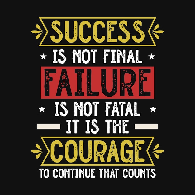 Melhor design de camiseta tipografia motivacional