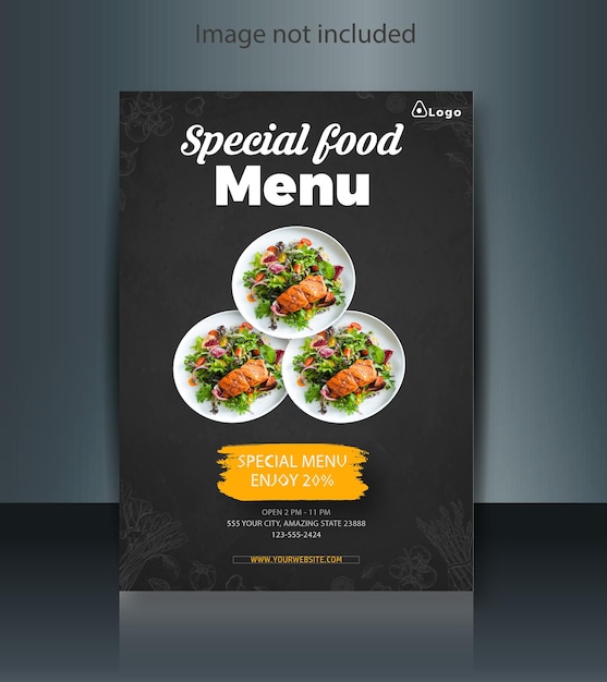 Melhor design de folheto de menu de comida