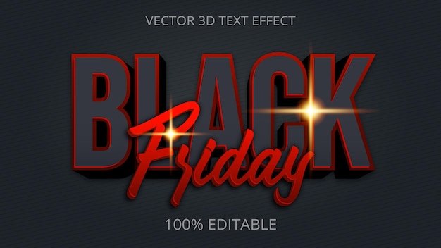 Melhor design do efeito de texto 3d black friday