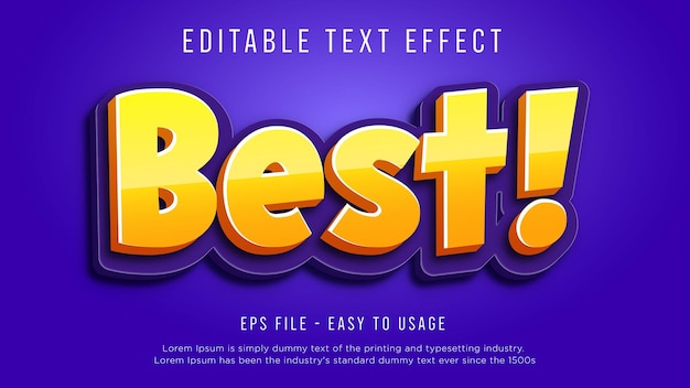 Melhor efeito de texto editável 3d