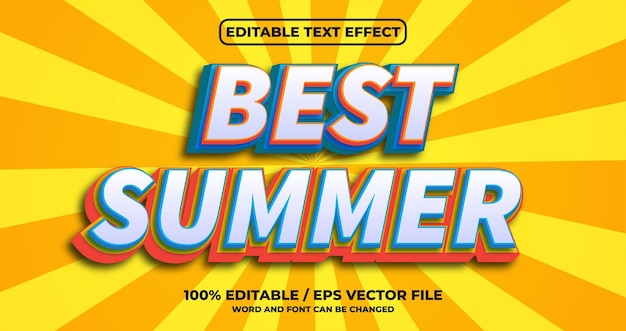 Melhor estilo de efeito de texto de verão