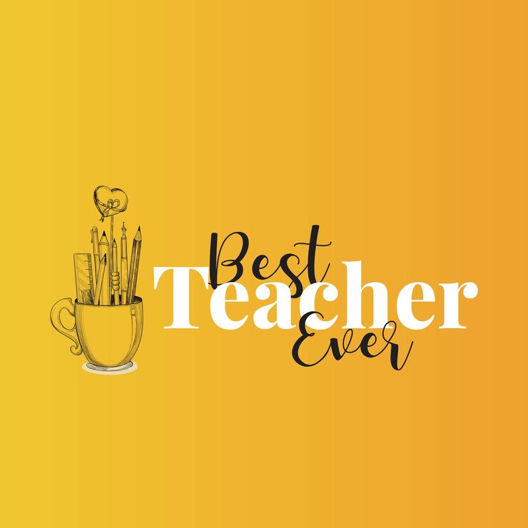 Vetor melhor ilustração de design de camiseta de professor