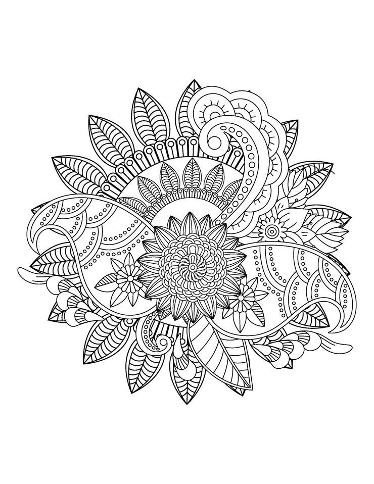 Melhor livro de colorir mandala e mandala de flores para adultos