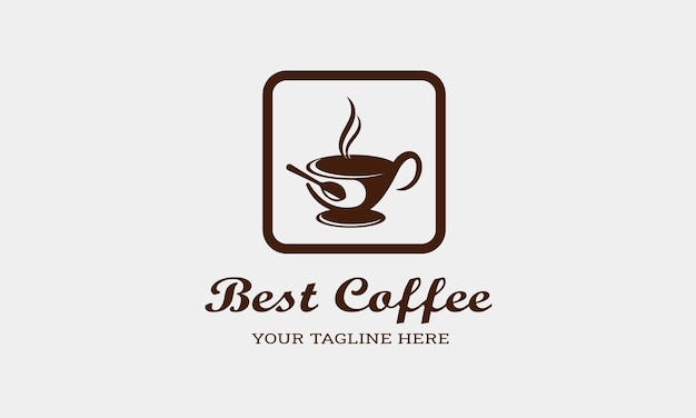 Melhor modelo de logotipo de cafeteria ilustração vetorial de um logotipo de café doce