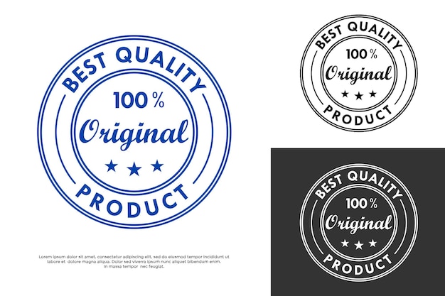 Melhor produto de qualidade 100 ilustração de modelo de logotipo original