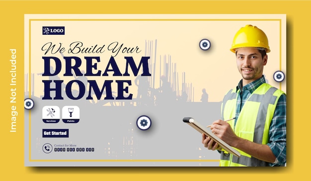 Melhor projeto de padrão de banner da Web da Agência de Construção