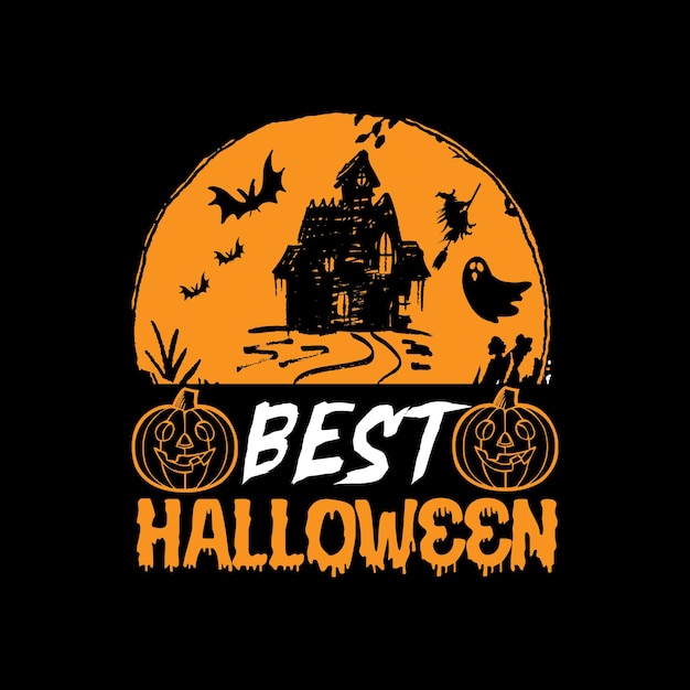 Melhor tipografia de halloween para camiseta pronta para impressão