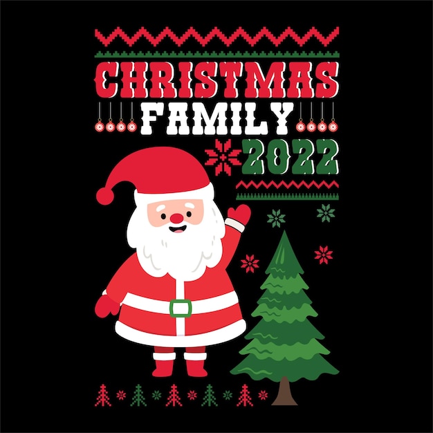 Melhor vetor de design de camiseta feliz dia de natal