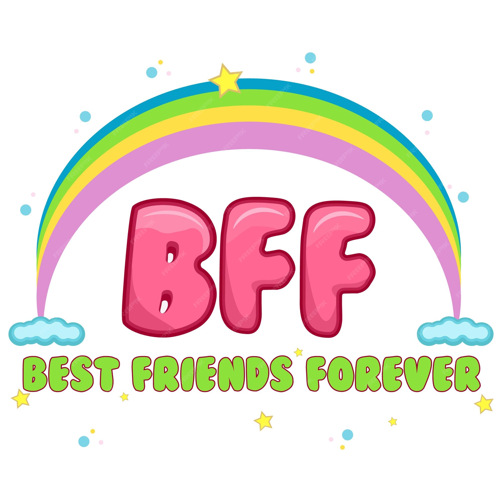 bff, melhores amigos para sempre, desenho vetorial 2325778 Vetor no Vecteezy