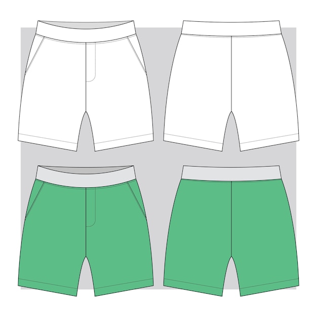 Men's boxer shorts sketch plano