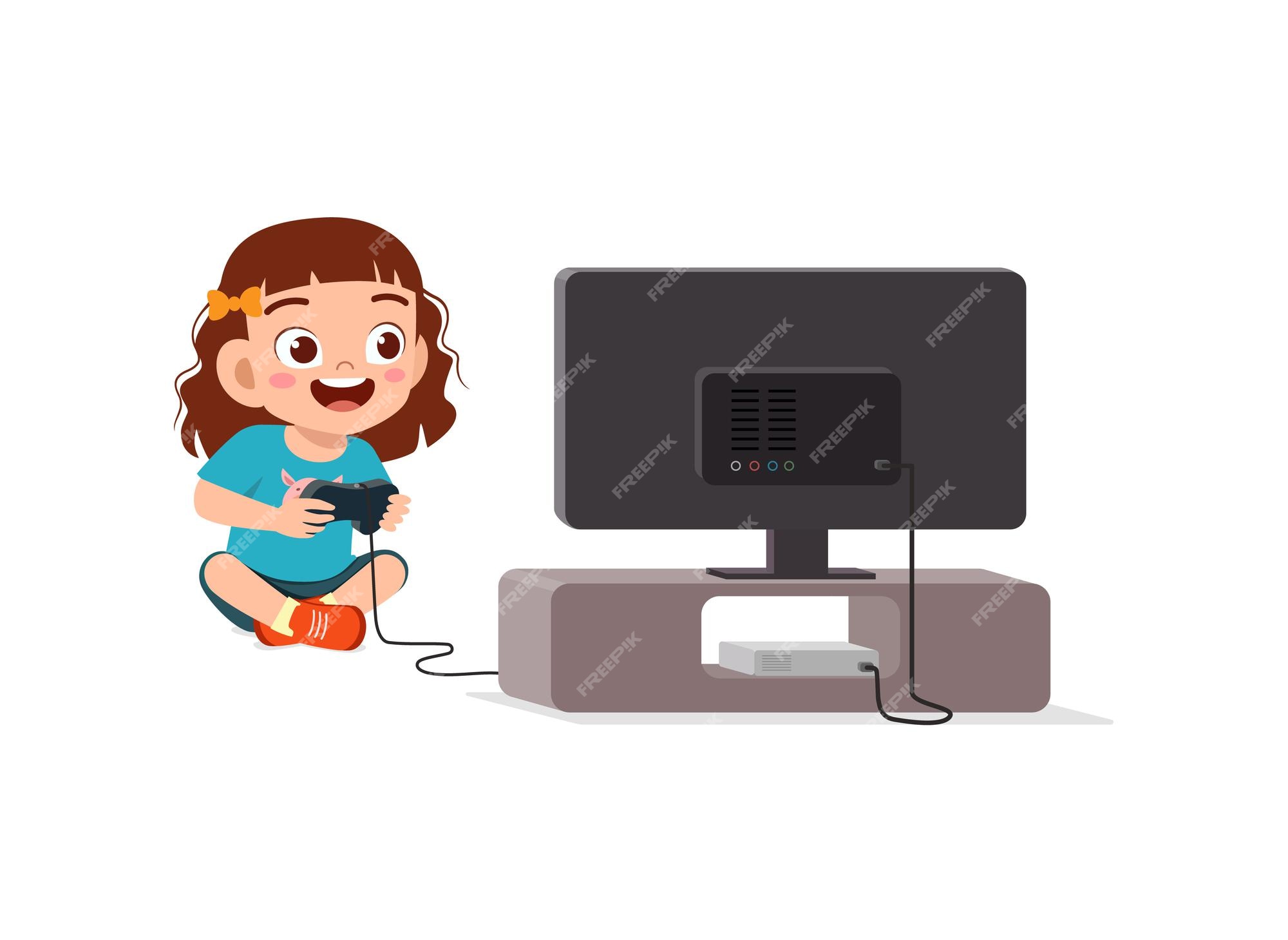 Menina Sorridente Gostando De Jogar Jogos Online Em Tablet Digital. Foto de  Stock - Imagem de internet, computador: 174943900