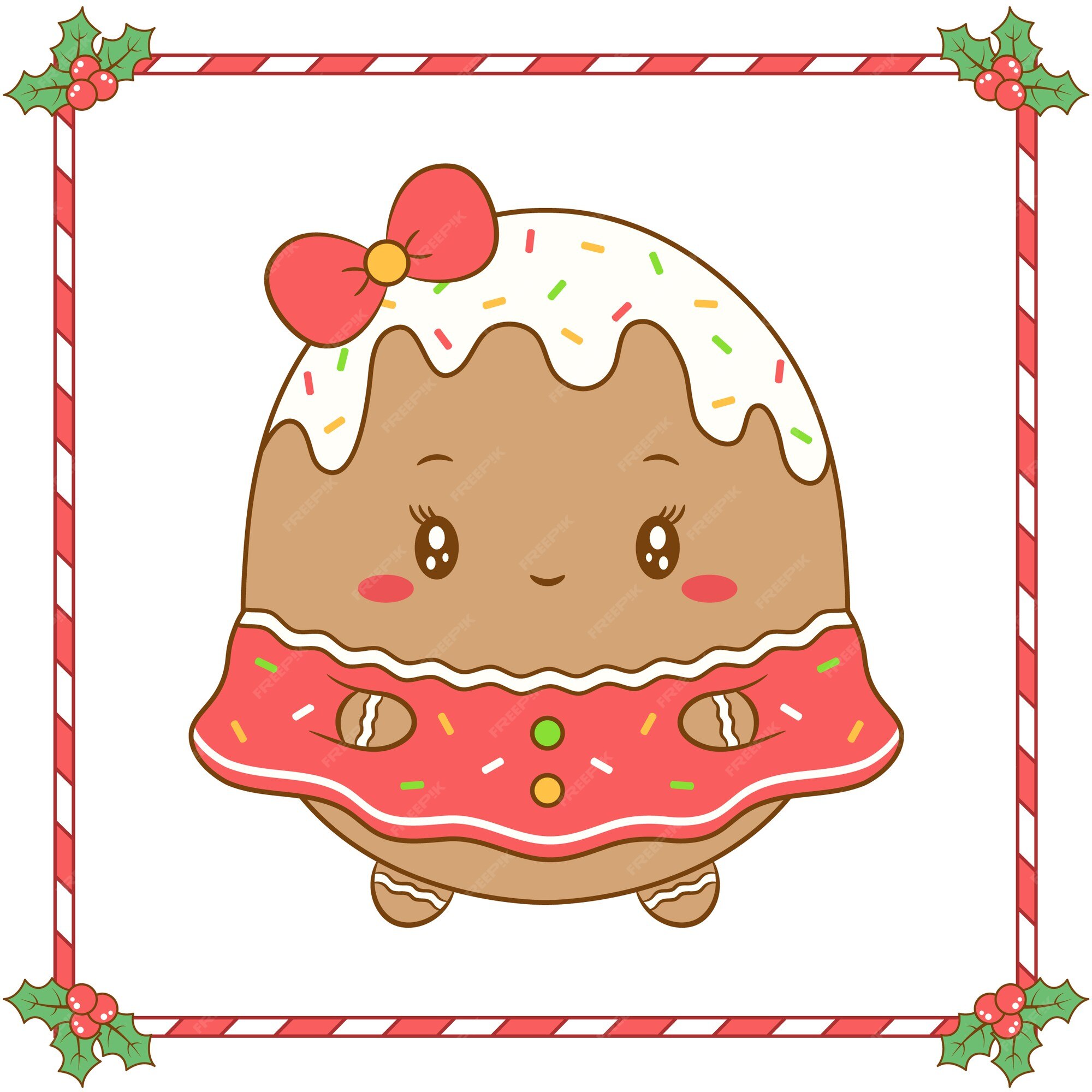 páginas para colorir de biscoitos de natal kawaii 4600074 Vetor no Vecteezy