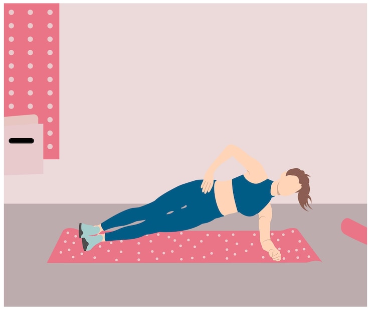 Vetor menina fazendo ilustração de ioga