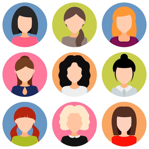 Meninas avatar redondas