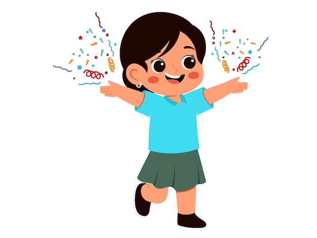 Meninas celebram o Ano Novo Jogando Ilustração de Festa Popper