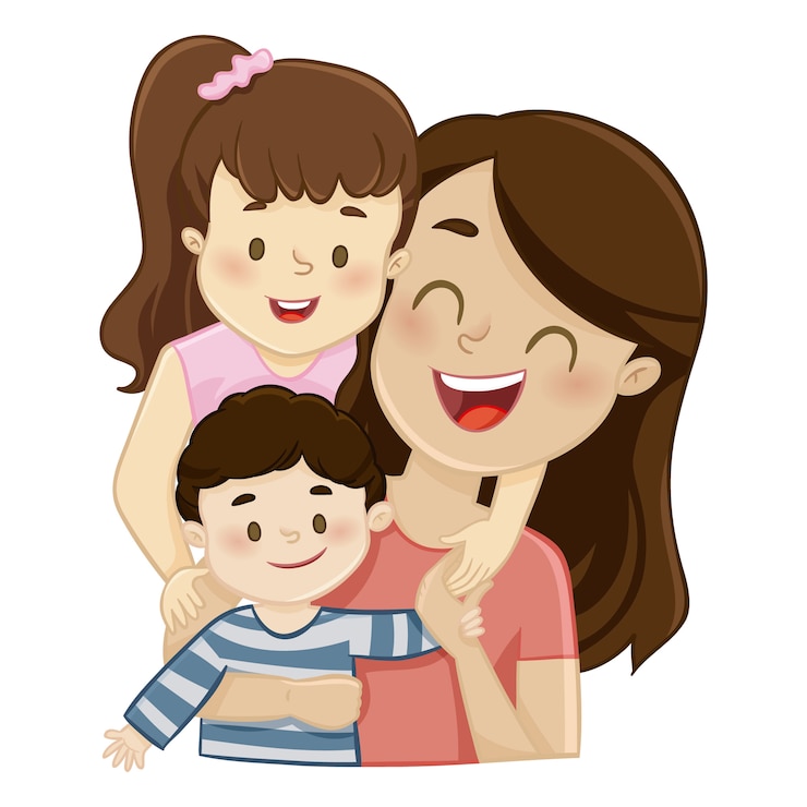 Vetor meninas da mãe