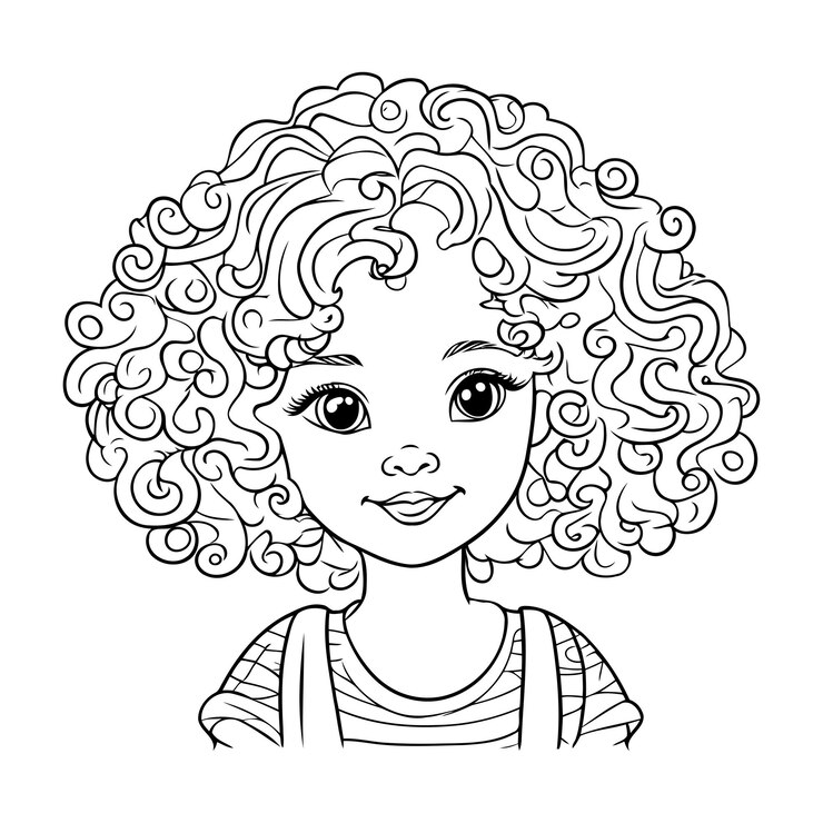 Menino bonito com olhos grandes isolados na ilustração vetorial de fundo branco
