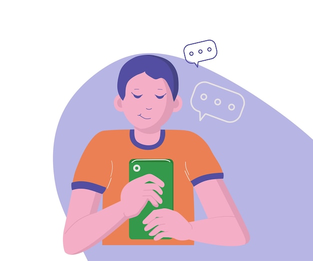 Menino com o telefone