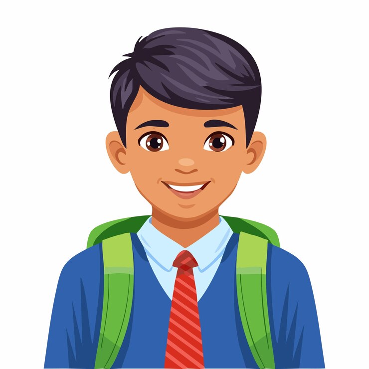 Menino com uniforme escolar
