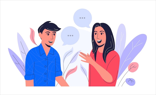 menino e menina conversando