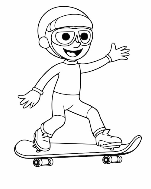 Desenhos de Skate para colorir e pintar - Pinte Online