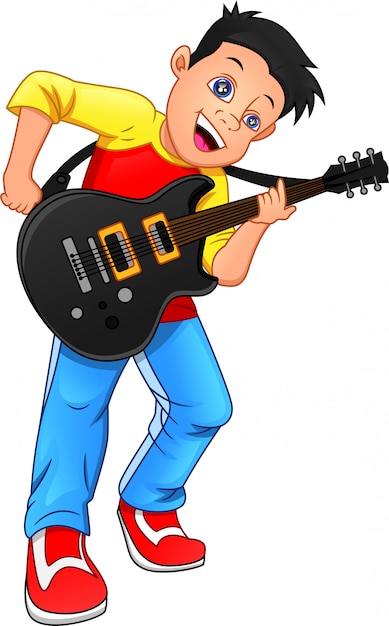 Menino guitarrista