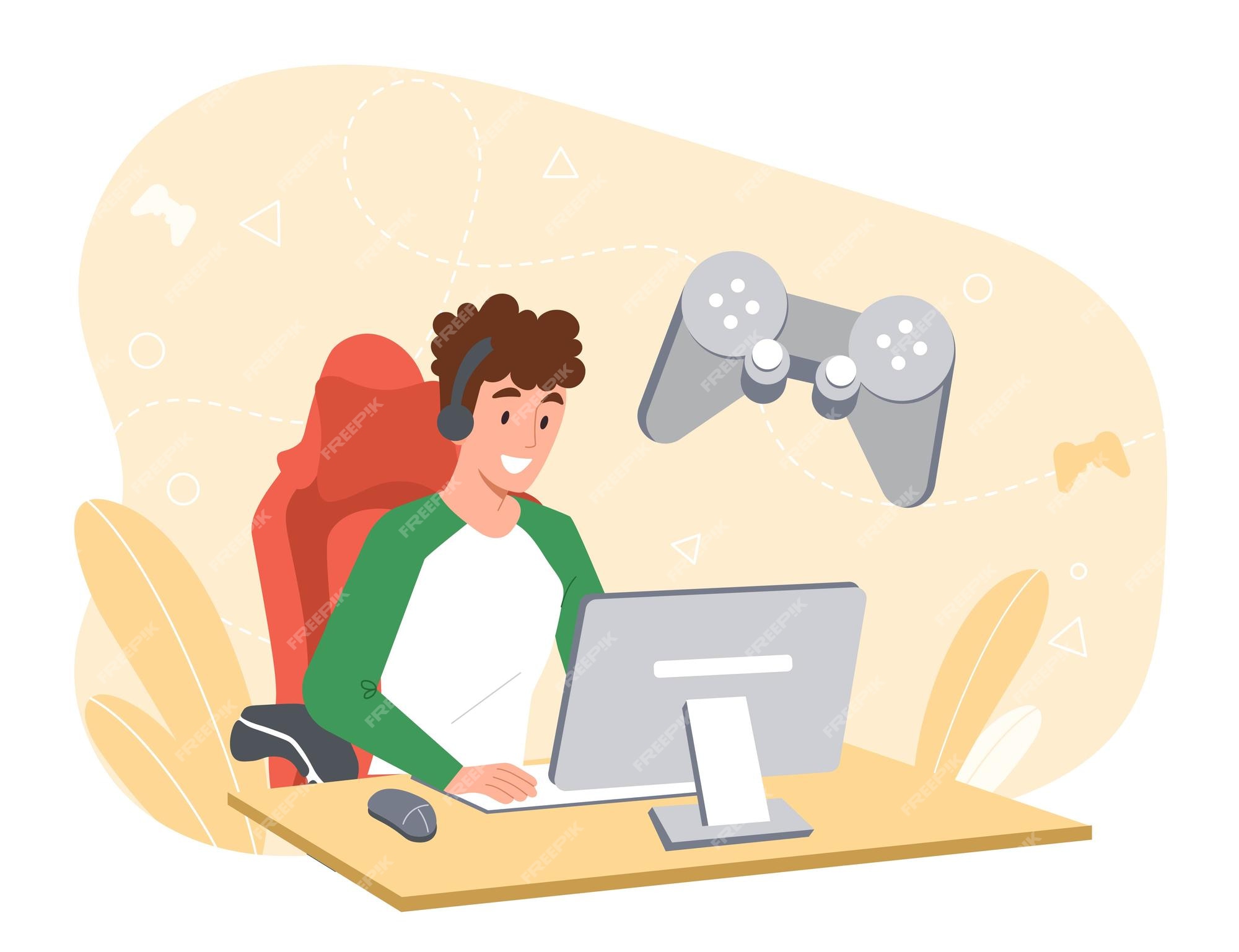 menino e menina com dinheiro e jogar personagem de desenho animado do  console de jogos 11764822 Vetor no Vecteezy