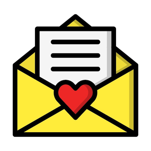 Mensagem de Amor Vector Icon Design Ilustração