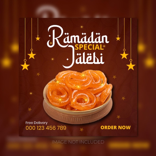 Vetor menu de comida de restaurante especial do ramadã ou postagem em mídia social