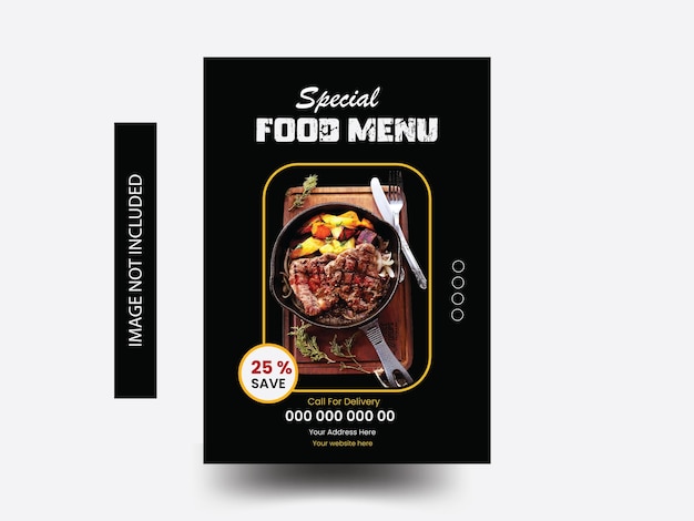Menu de comida de restaurante moderno