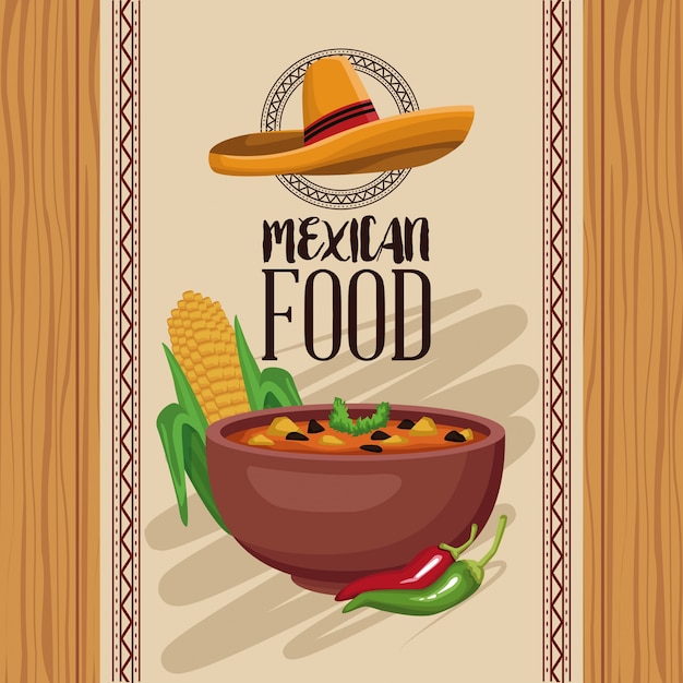 Menu de comida mexicana