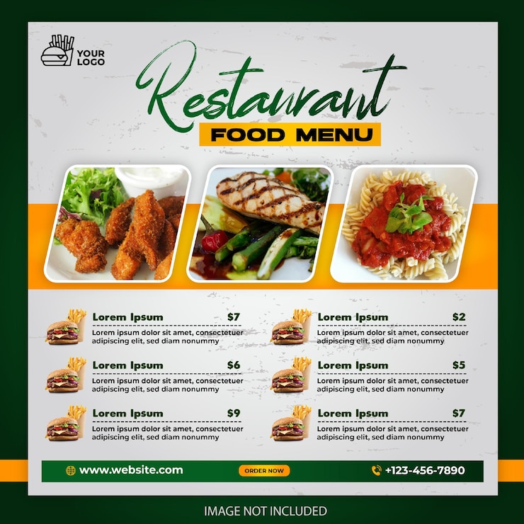 Vetor menu de refeições