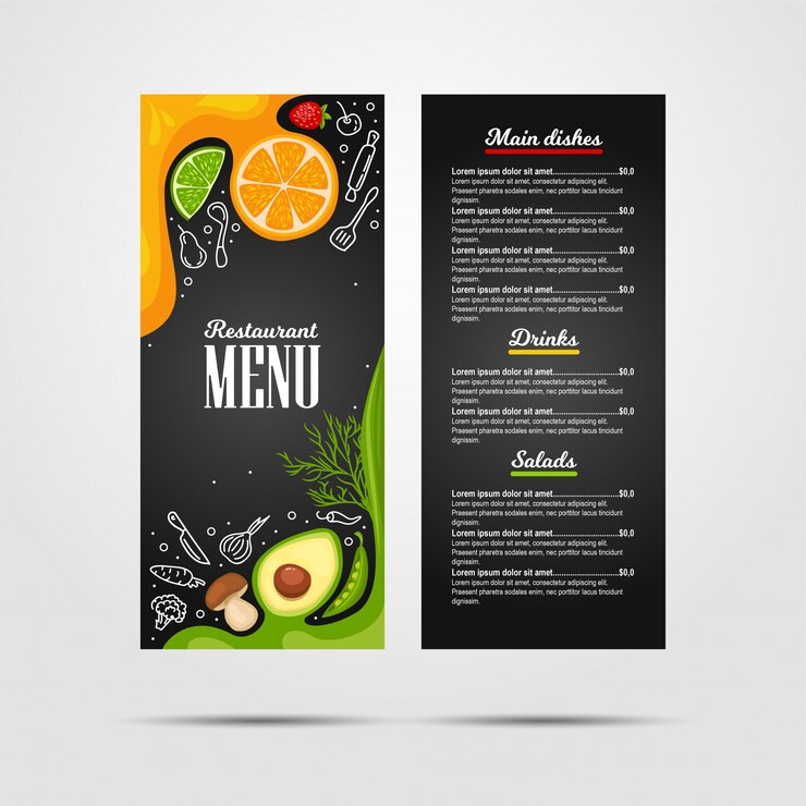 Menu do restaurante