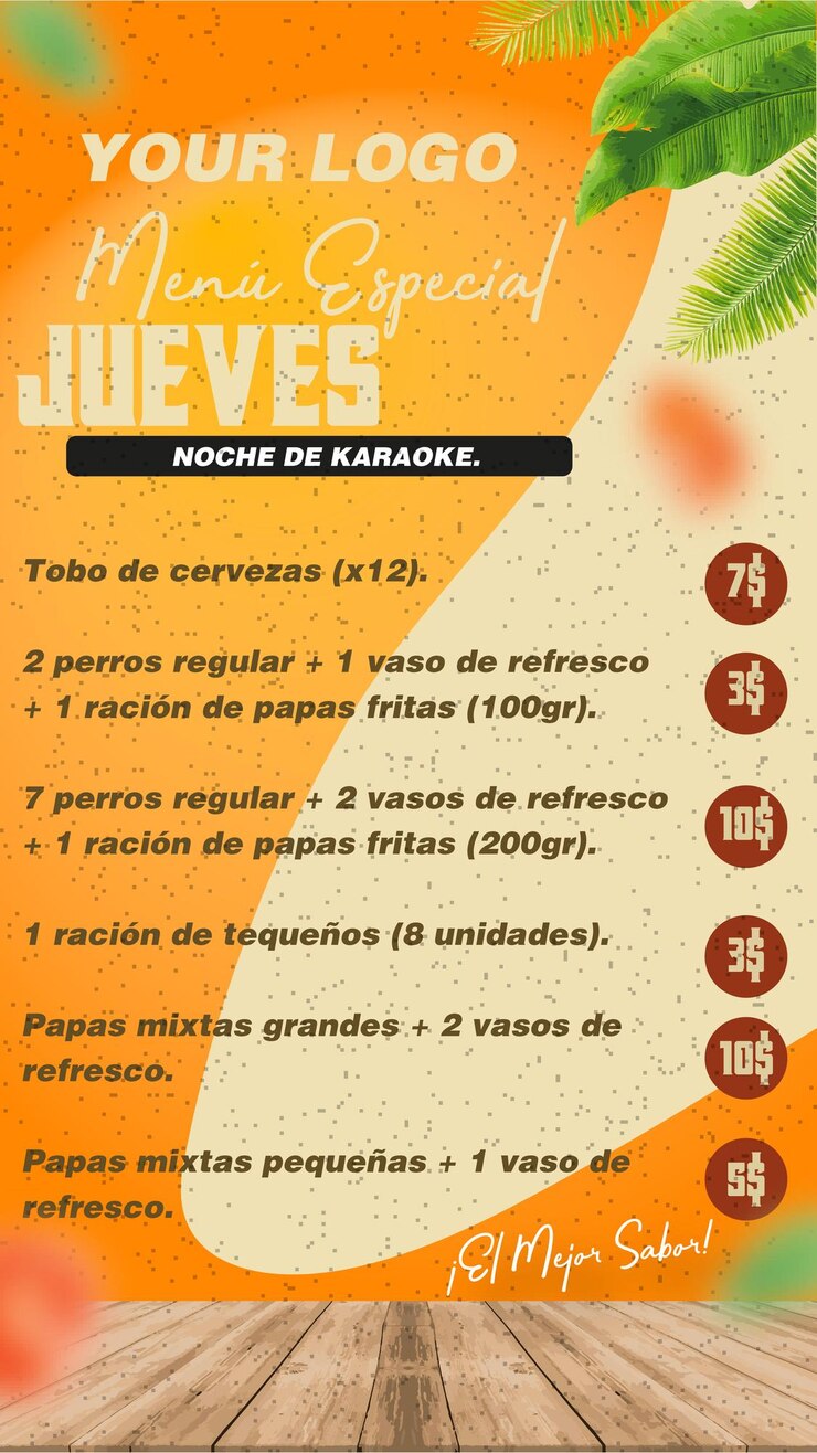 Vetor menu do restaurante.