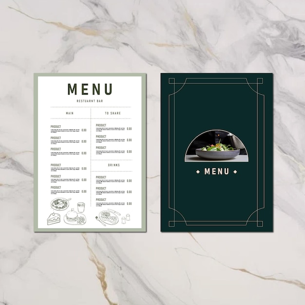 Menu do restaurante