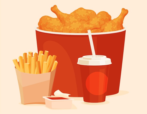 Menu em fast food Street food Preparação de refeições rápidas e saborosas em cafés e restaurantes de massa