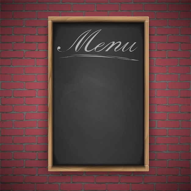 Menu em quadro em fundo branco