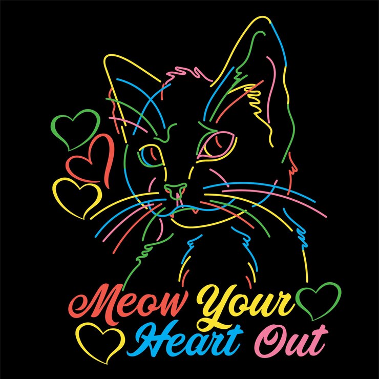 Vetor meow você ouviu