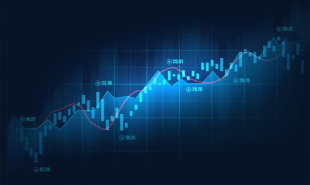 Vetor mercado de ações ou forex trading gráfico fundo