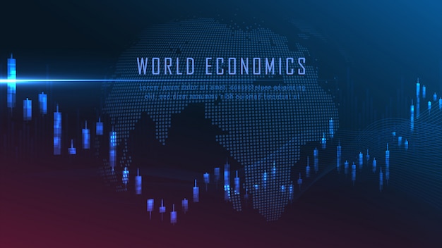 Mercado de ações ou gráfico de negociação forex