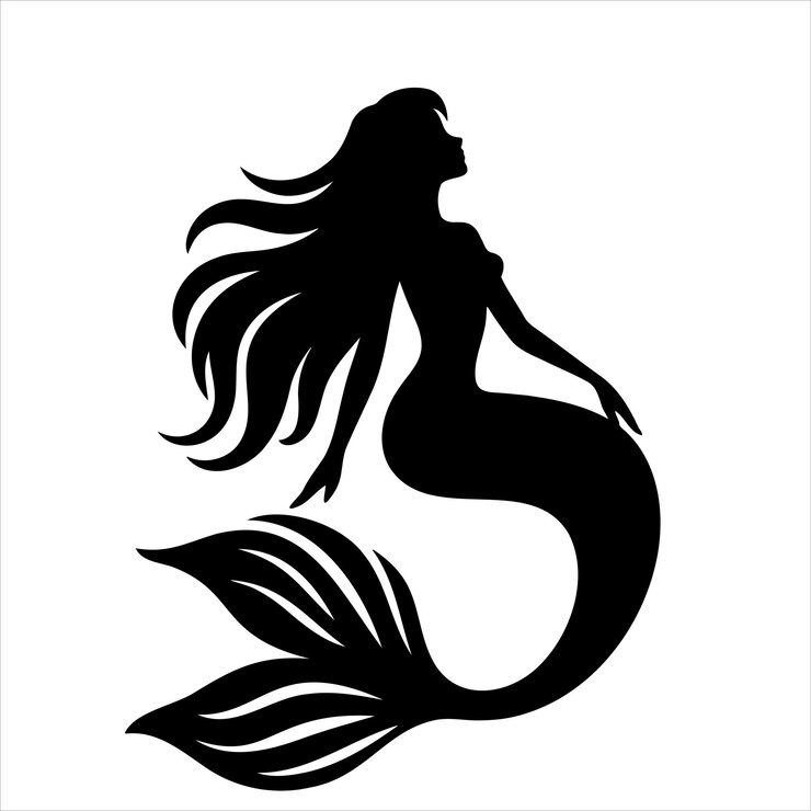 Vetor mermaid svg little mermaid arquivos svg para silhouette amp cricut