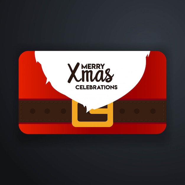 Merry xmas celebration santa card fundo