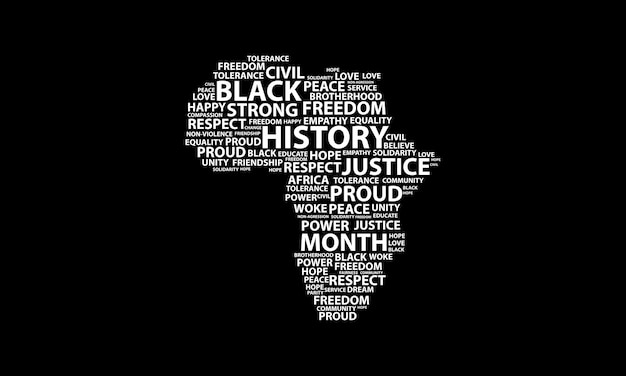 Mês da história negra comemora design de ilustração vetorial gráfico mês da história negra