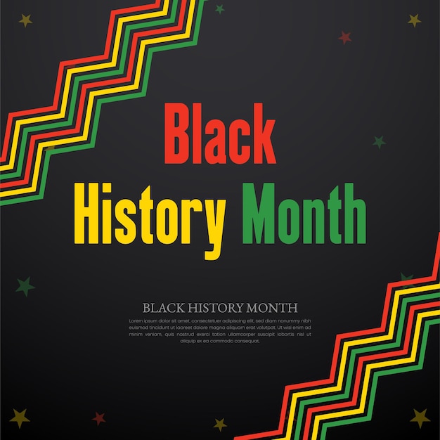 Vetor mês da história negra comemorado fevereiro mês nacional da história negra bandeira vetor afro-americano