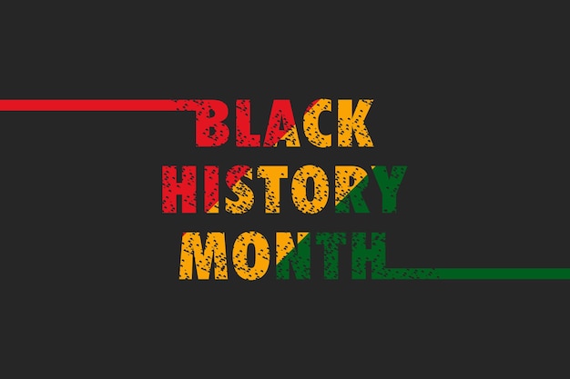 Mês da história negra ilustração vetorial de celebração da história africana, americana e do reino unido