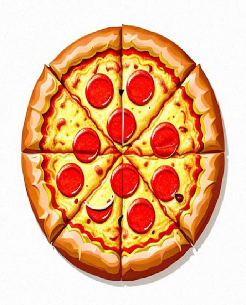 Vetor mês nacional da pizza 2d vetor fundo branco