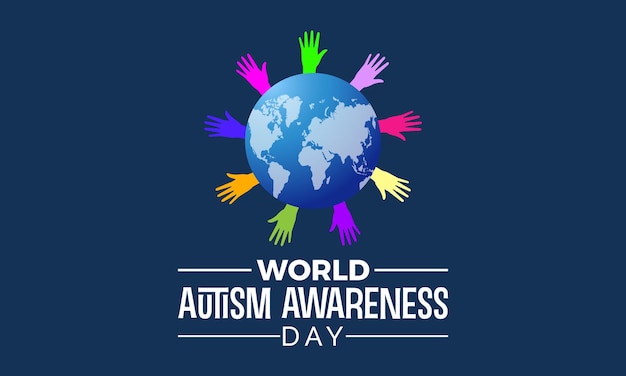 Mês nacional de conscientização sobre o autismo observado todos os anos em abril vector banner flyer poster e modelo de mídia social