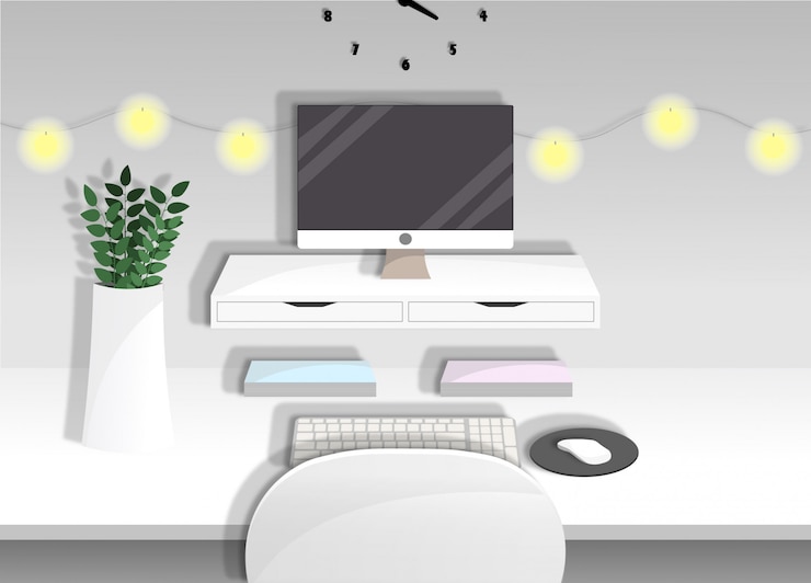 Vetor mesa de trabalho