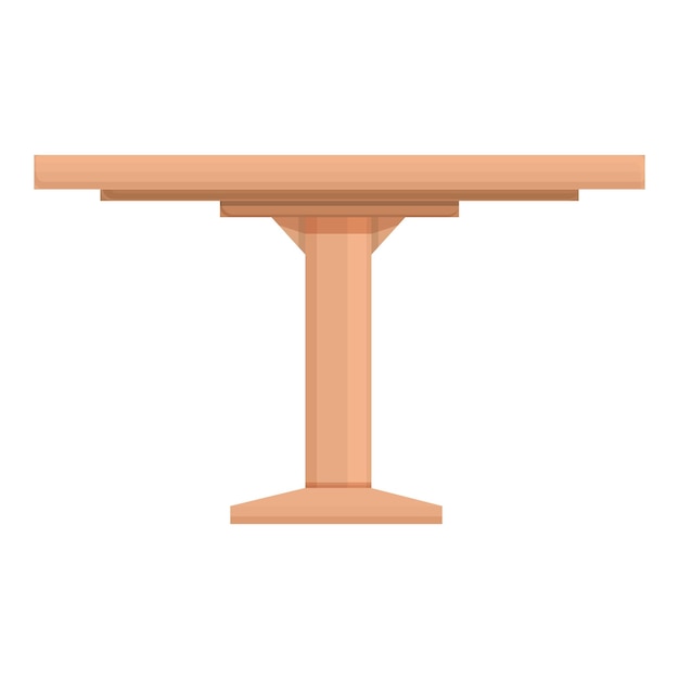 Vetor mesa redonda de madeira ícone desenho animado vetor mesa de restaurante móveis de parque